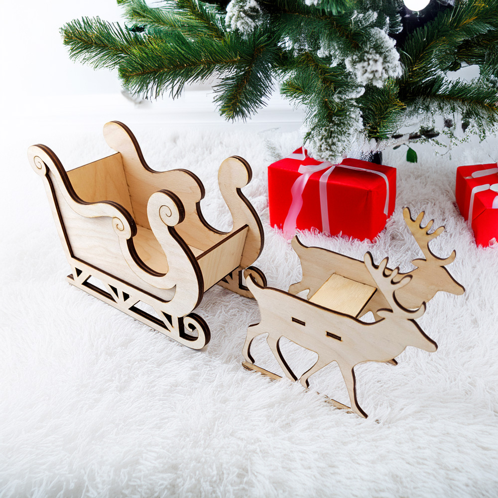 Sleigh with Reindeer